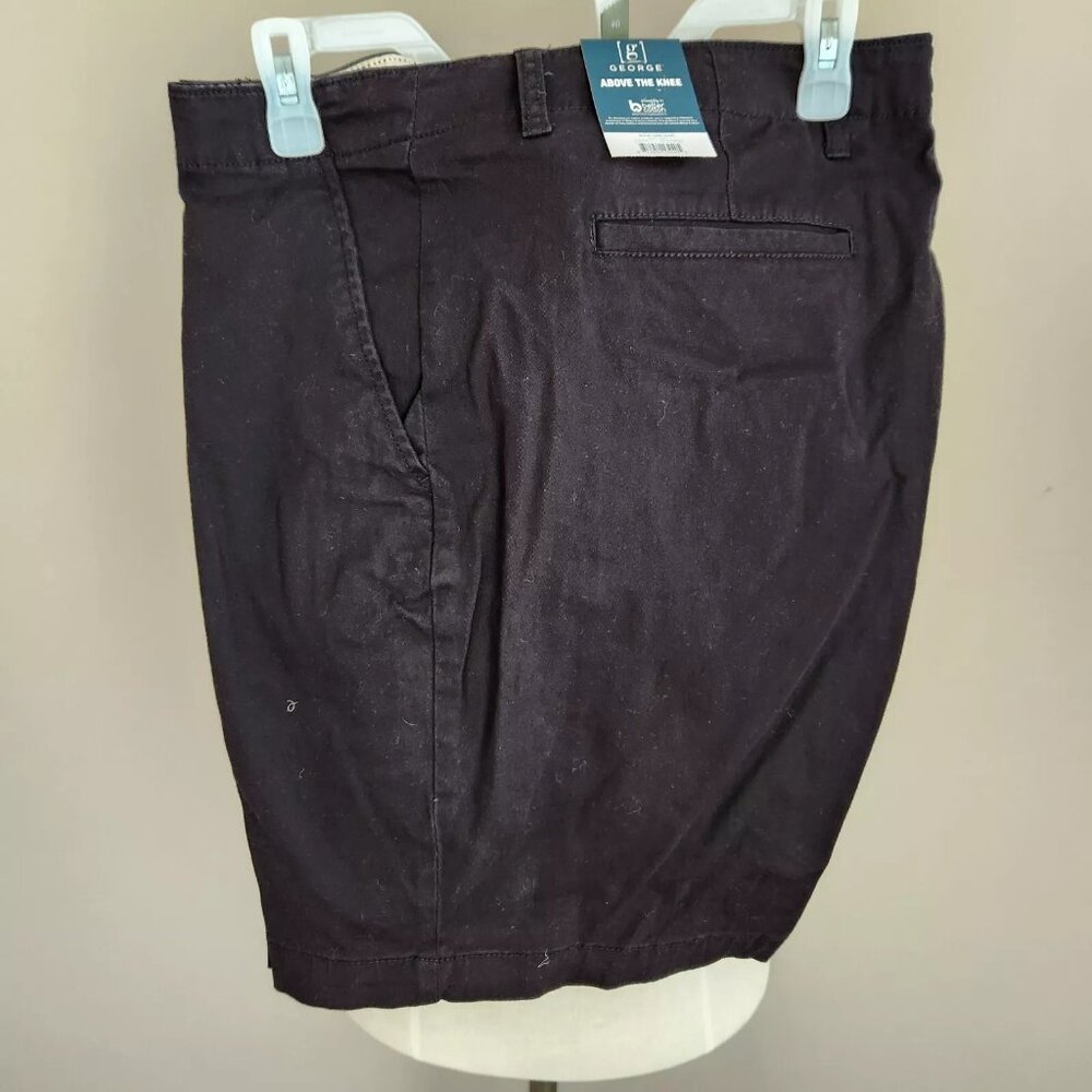 George mens flat front balck shorts size 40